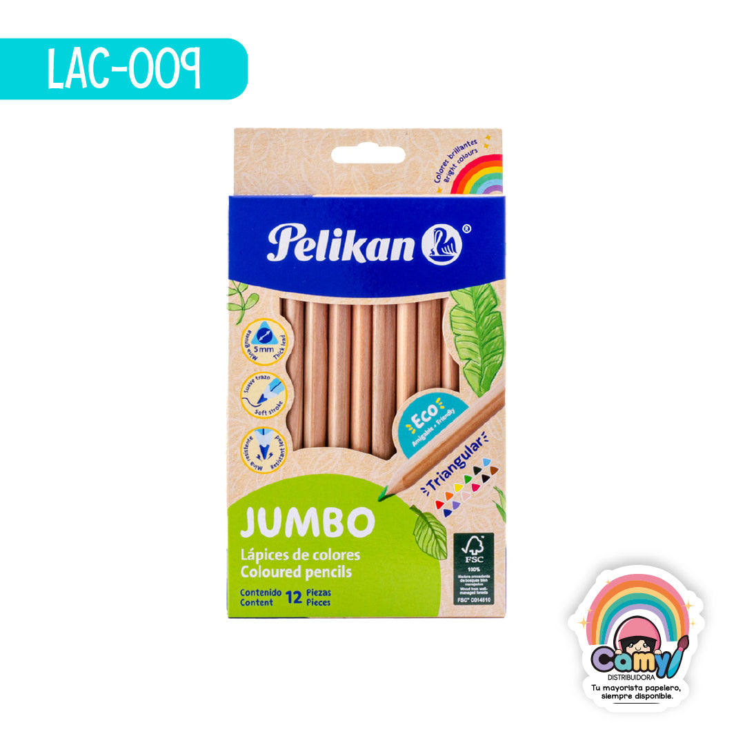 LAC-009 LPZ COLORES PELIKAN TRIANG JUMBO CUERPO MADERA C/1