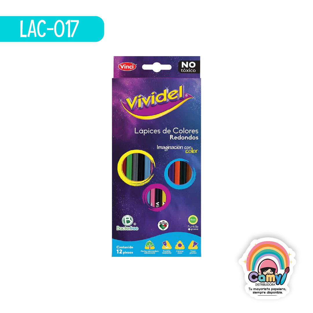 LAC-017 LPZ COLORES VIVIDEL  C/12 LARGOS DIXON