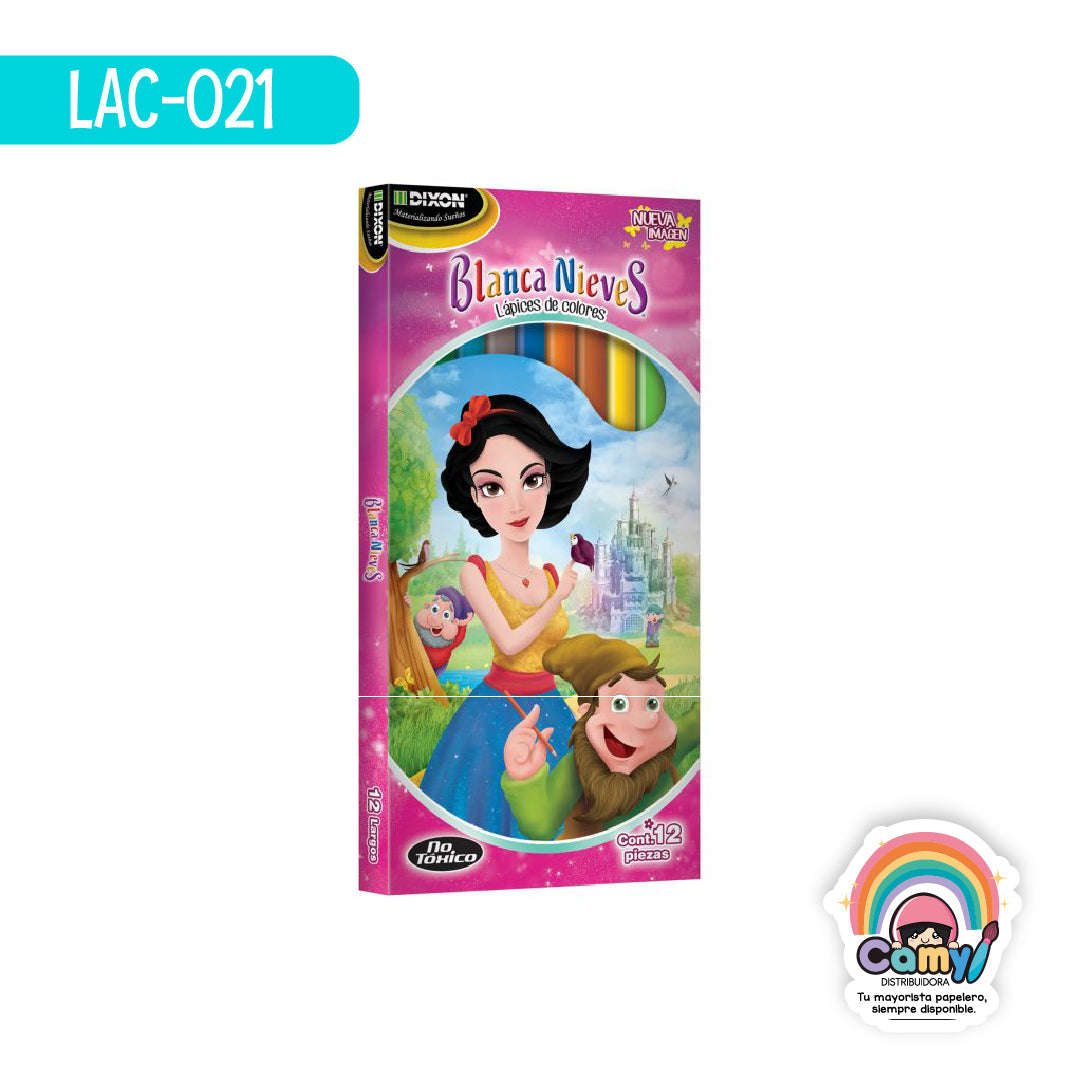 LAC-021 LPZ COLORES BLANCA NIEVES C/12 LARGOS DIXON