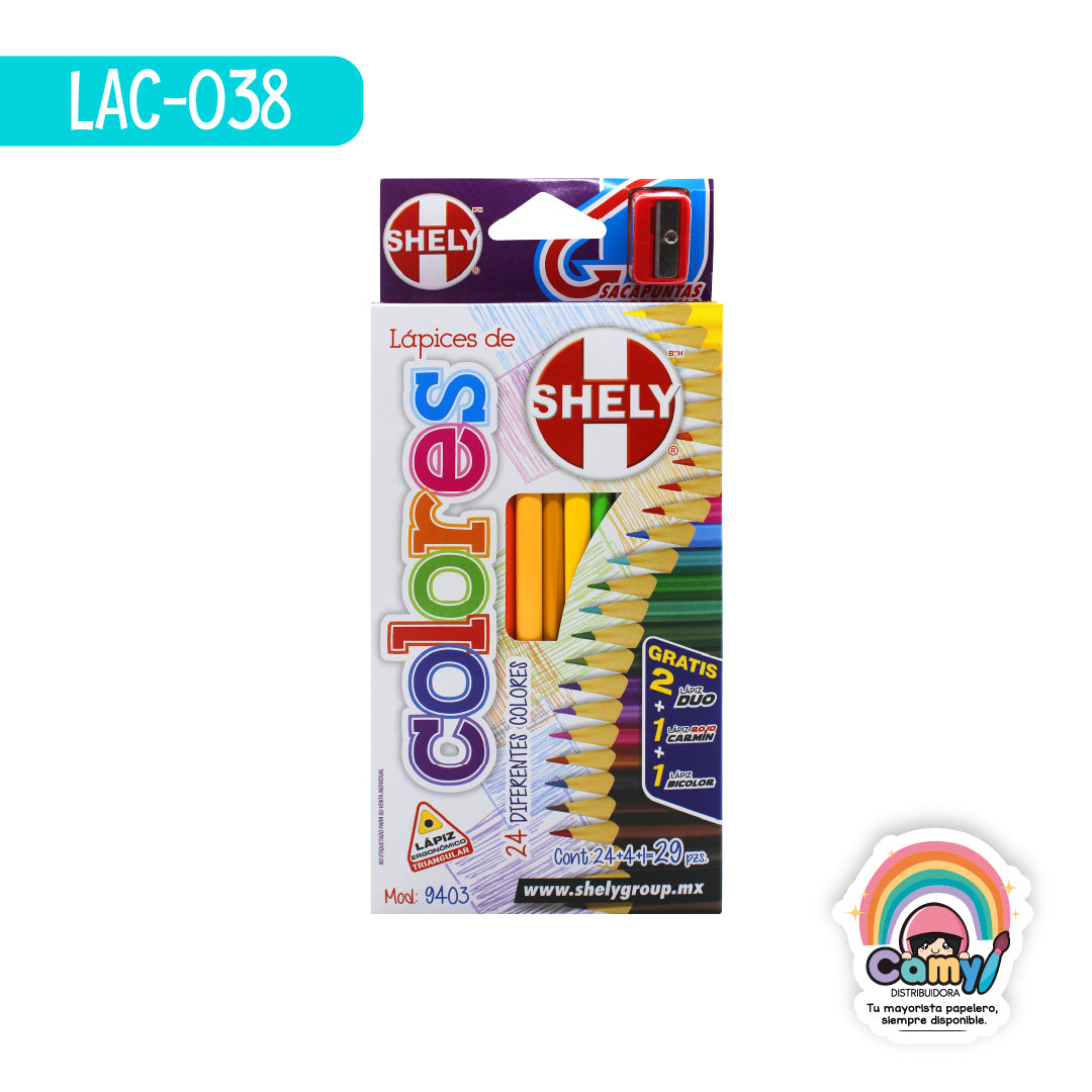 LAC-038 LPZ COLORES SHELY C/24 LARGOS