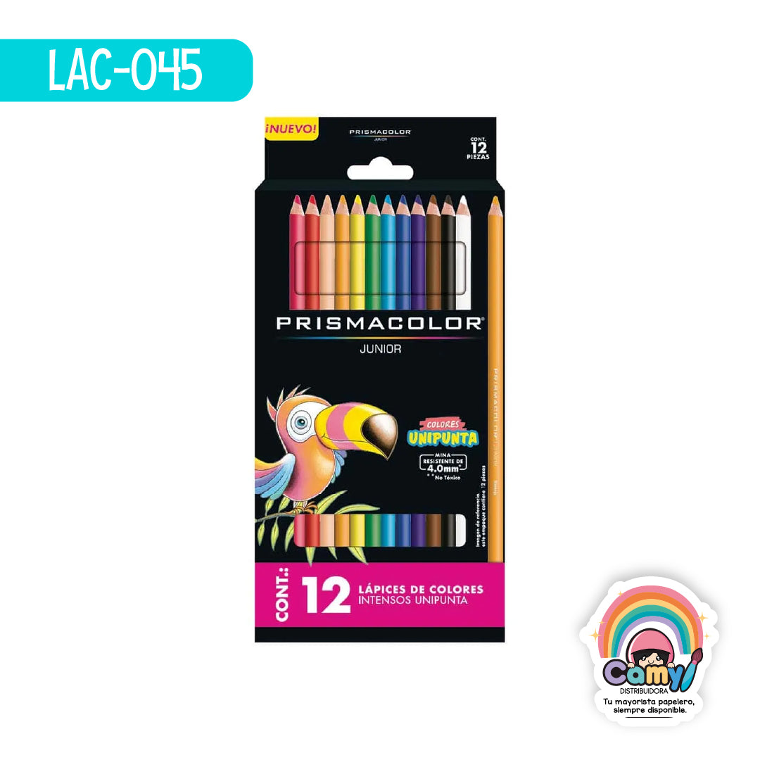 LAC-045 LPZ COLORES PRISMACOLOR  C/12 LARGOS NEWEL