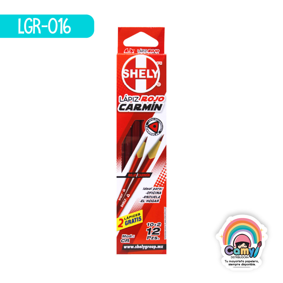 LGR-016 LPZ CHECADOR SHELY C/10 ROJO CARMIN