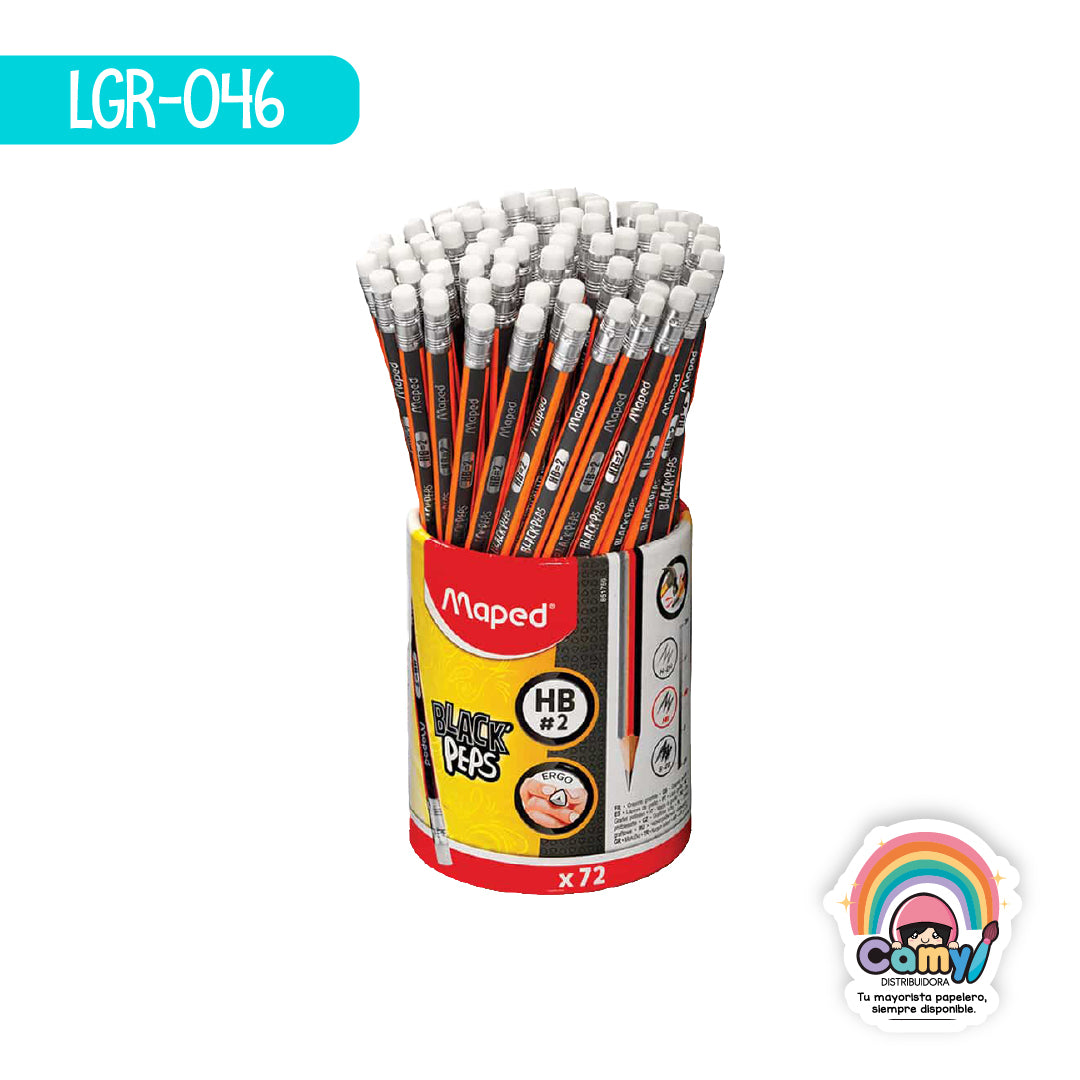 LGR-046 LPZ BLACK'PEPS CON GOMA #2 BOTE X72 MAPED