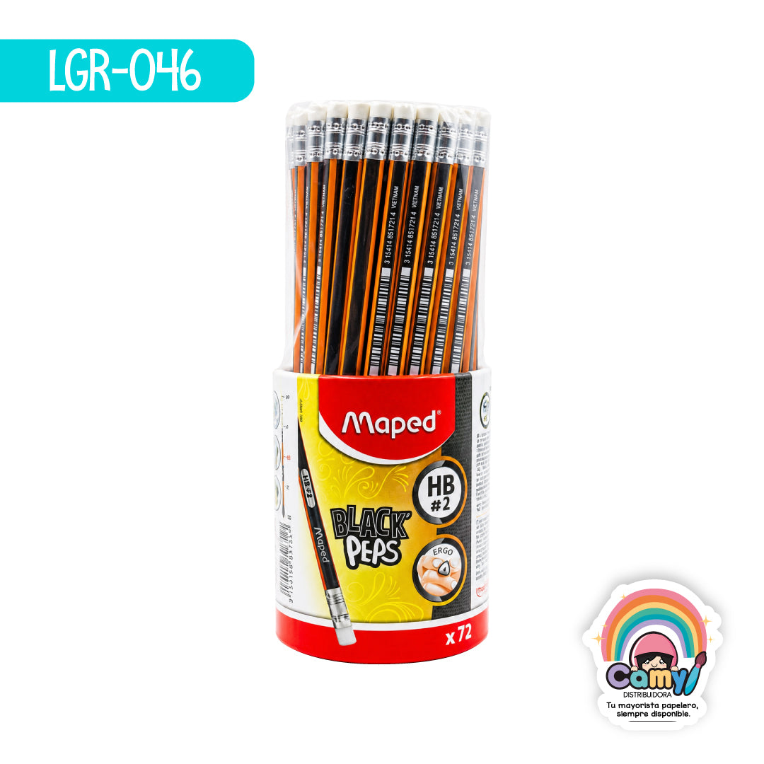 LGR-046 LPZ BLACK'PEPS CON GOMA #2 BOTE X72 MAPED