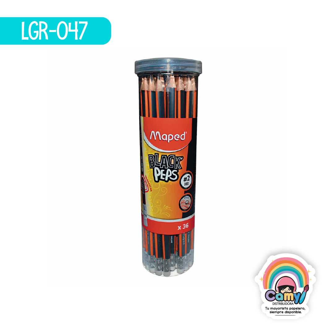 LGR-047 LPZ BLACK'PEPS CON GOMA #2 BOTE X36
