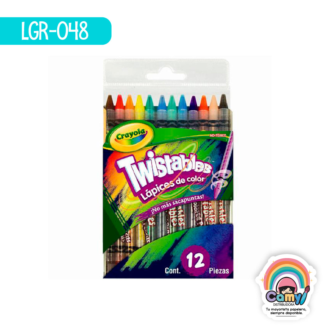 LGR-048 12 LAPICES DE COLOR TWISTABLES CRAYOLA