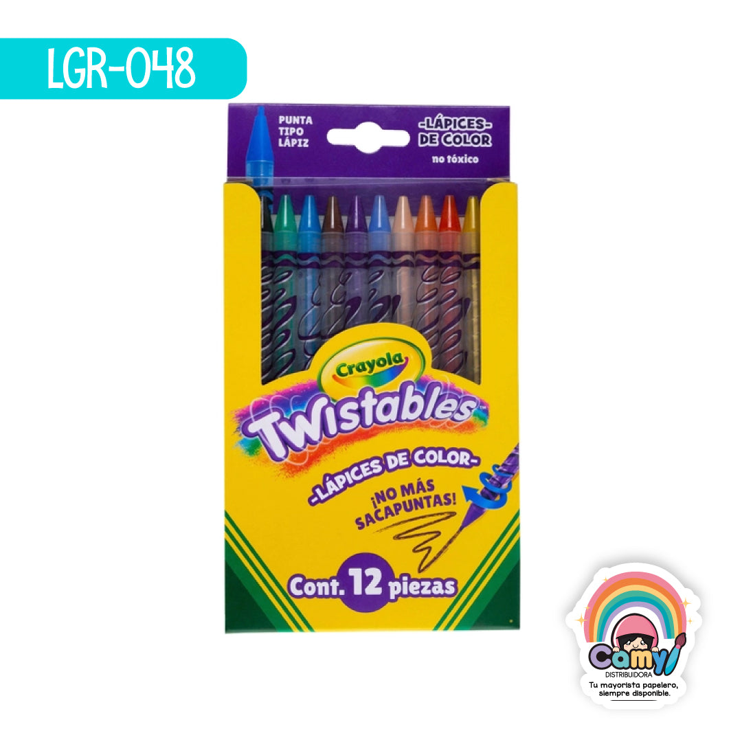 LGR-048 12 LAPICES DE COLOR TWISTABLES CRAYOLA