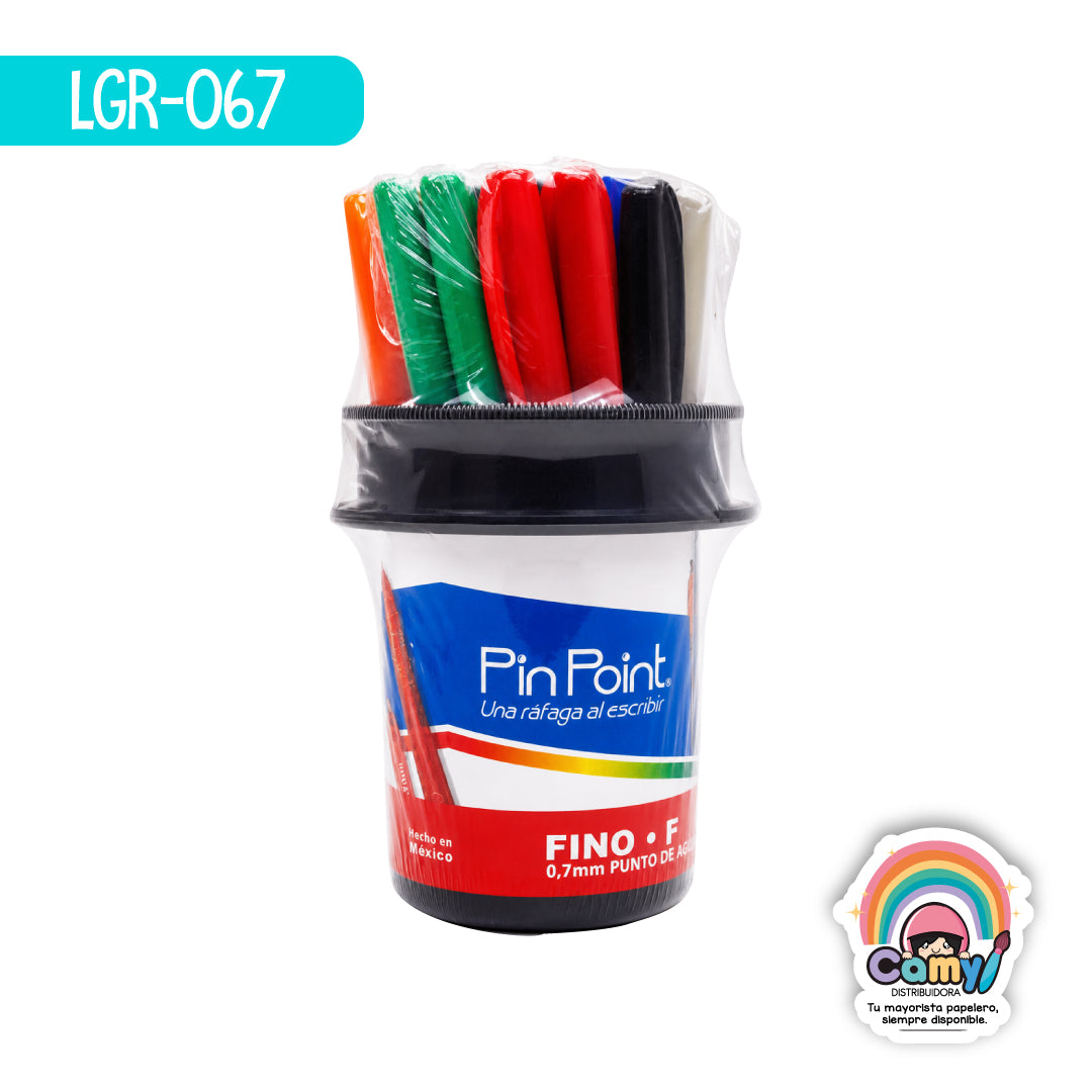LGR-067 BOLIGRAFO PIN POINT BOTE C/36 COL. SURTIDOS AZOR