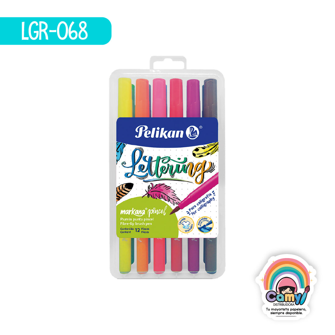 LGR-068 PLUMON MARKANA PINCEL C/12 PZS PELIKAN