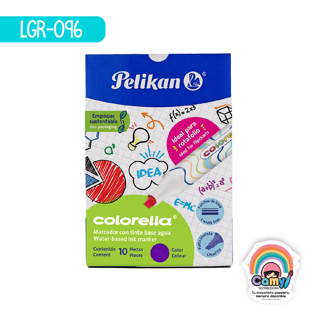 LGR-096 COLORELLA C/10 MARCADOR PELIKAN VIOLETA