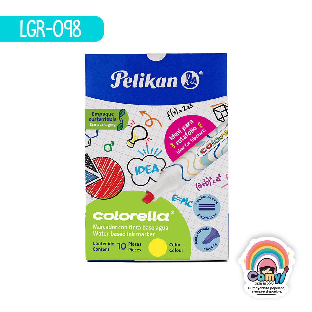 LGR-098 COLORELLA C/10 MARCADOR PELIKAN AMARILLO