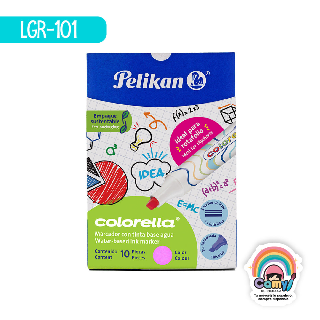 LGR-101 COLORELLA C/10 MARCADOR PELIKAN ROSA