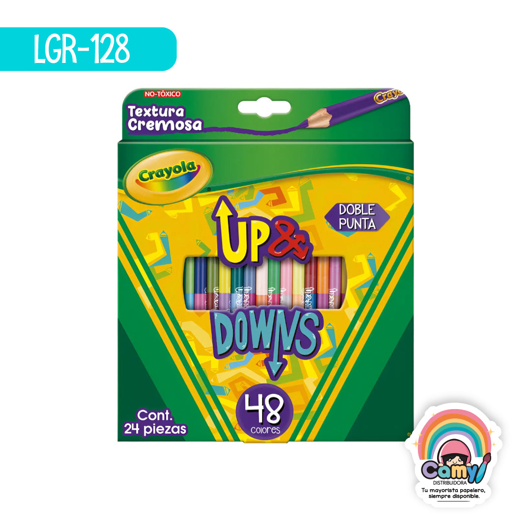 LGR-128 24 LAPICES DE COLOR DUALES UP & DOWNS CRAYOLA