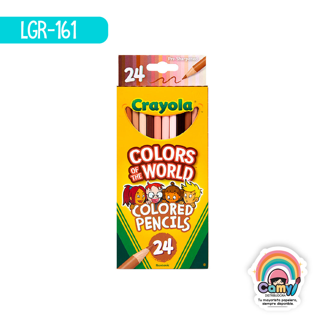 LGR-161 24 LAPICES COLORS OF THE WORLD CRAYOLA