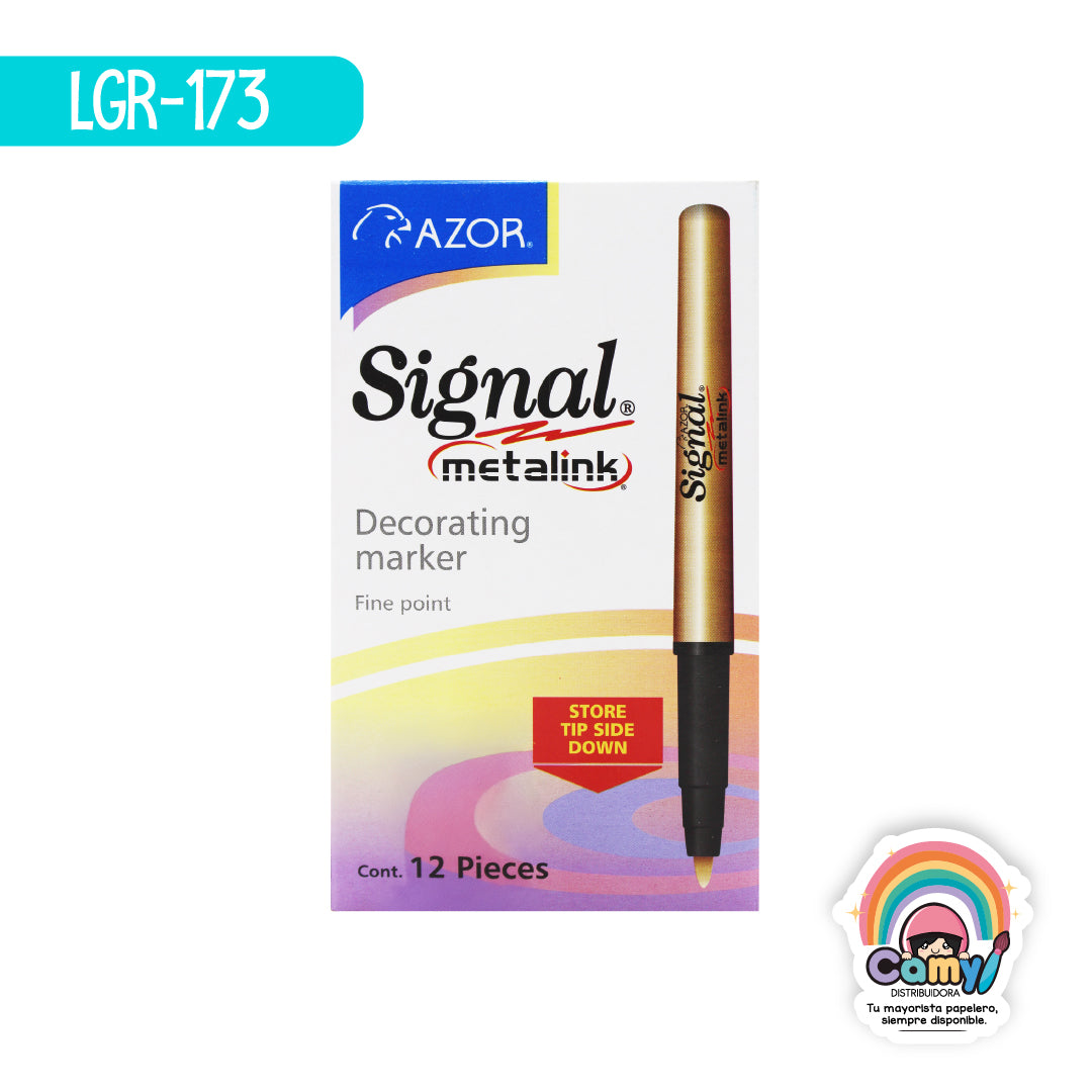 LGR-173 MARCADOR SIGNAL METALINK BRONCE C/12 AZOR