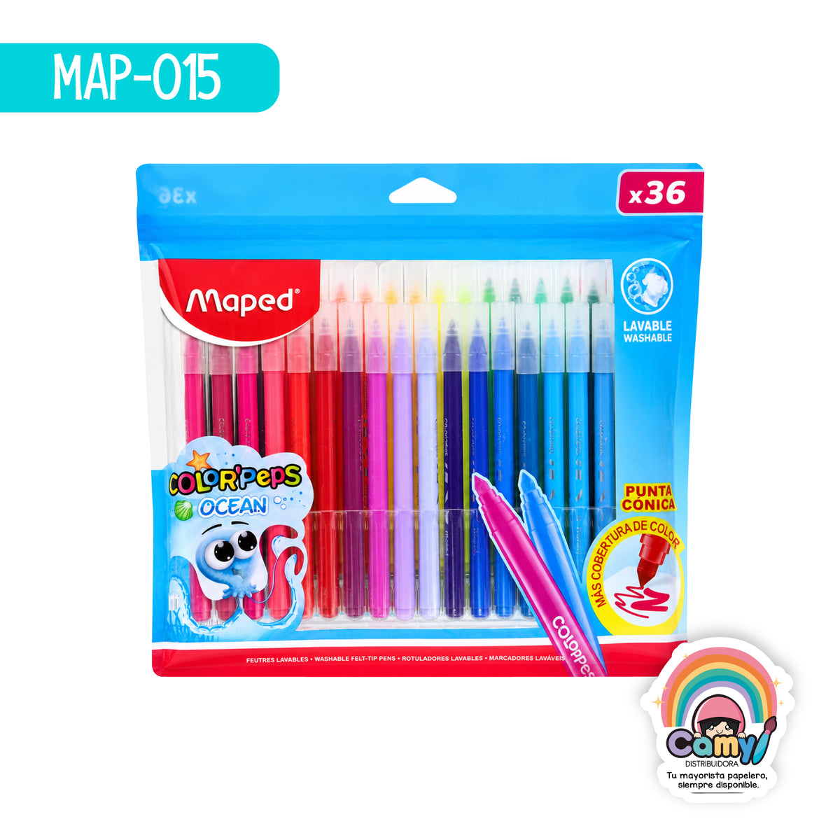 MAP-015 ROTULADORES  OCEAN +  X36 FUNDA MAPED