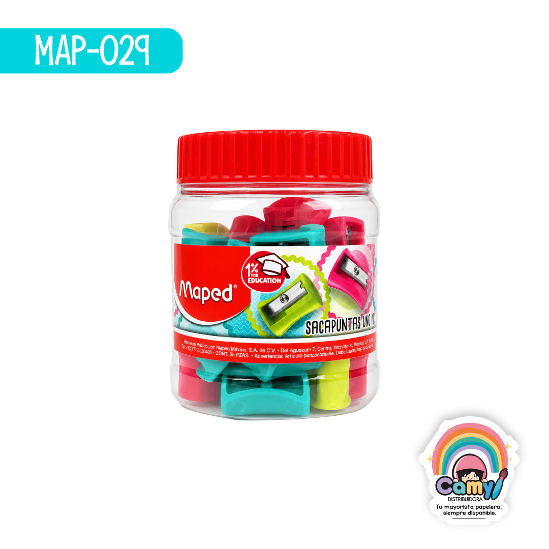MAP-029 SACAPUNTAS VIVO 1ORIF BOTE X25 MAPED