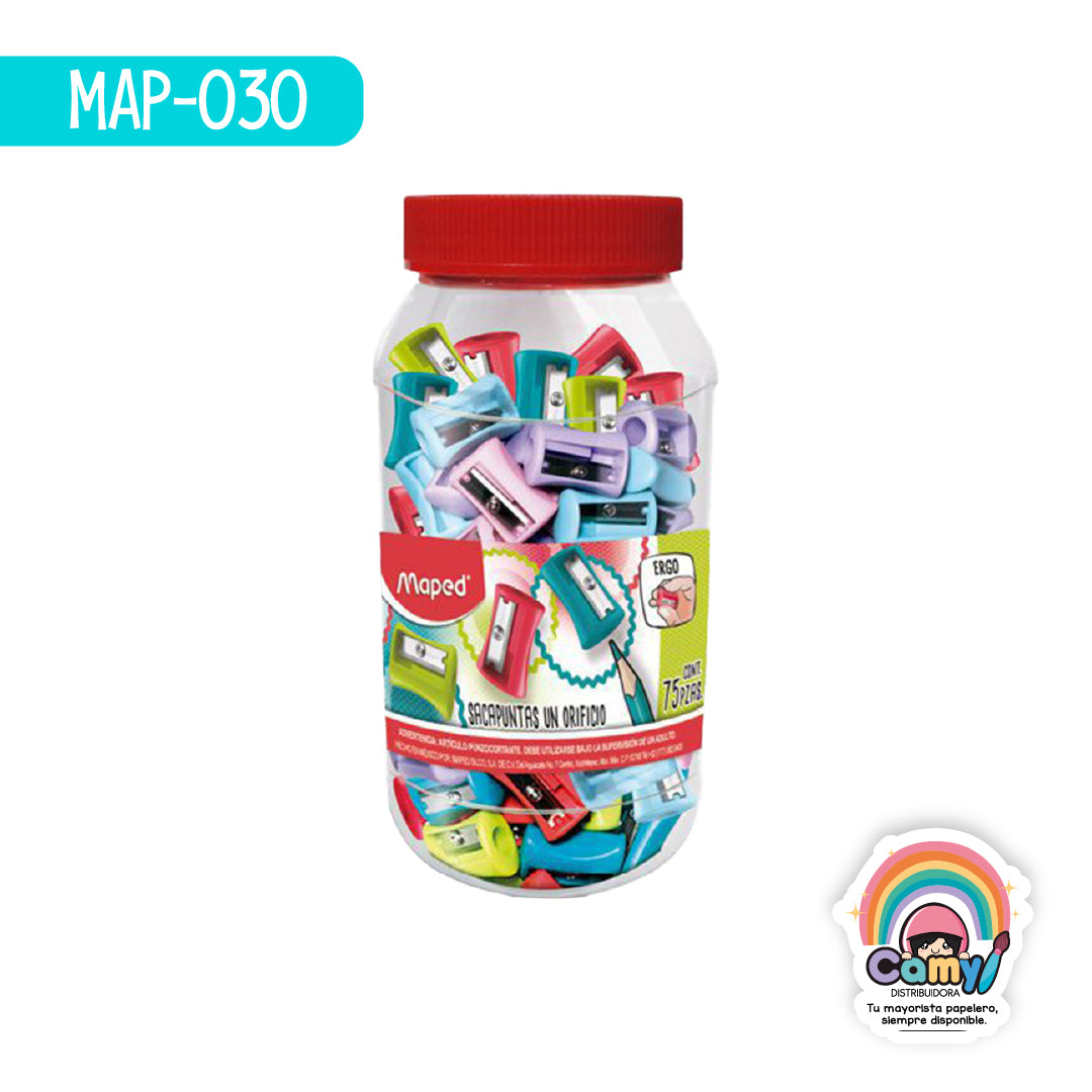 MAP-030 SACAPUNTAS VIVO 1ORIF BOTE X75 MAPED