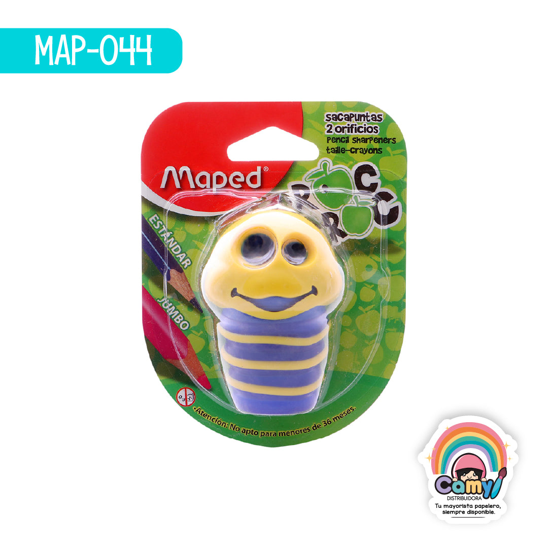 MAP-044 SACAPUNTAS CROC CROC GUSANO 2O BLISTER MAPED