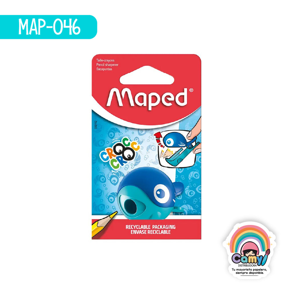 MAP-046 SACAPUNTAS CROC CROC EASY (BALLENA/CATARINA) C/1 MAPED