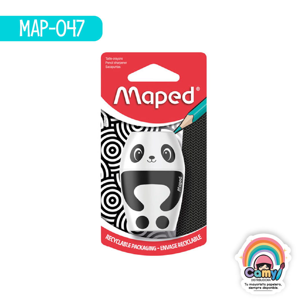 MAP-047 SACAPUNTAS SHAKKY BLISTER (PANDA/PINGÜINO) C/1 MAPED