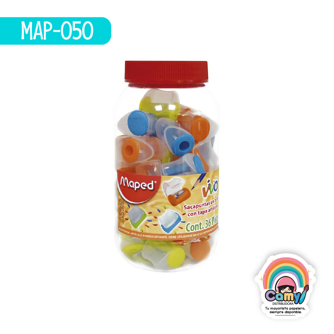 MAP-050 SACAPUNTAS VIVO CANISTER 1ORIF BOTE X36 MAPED
