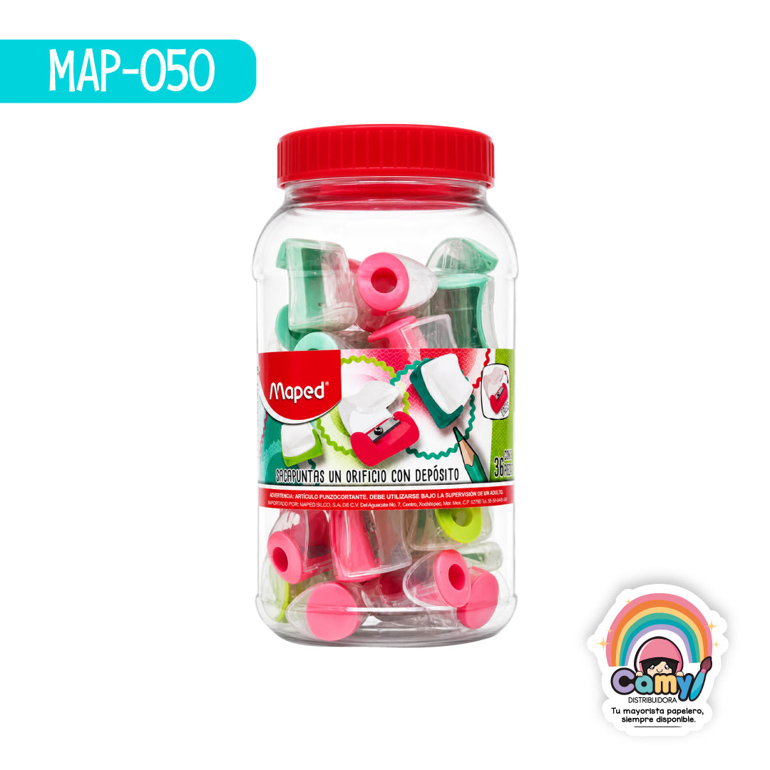 MAP-050 SACAPUNTAS VIVO CANISTER 1ORIF BOTE X36 MAPED