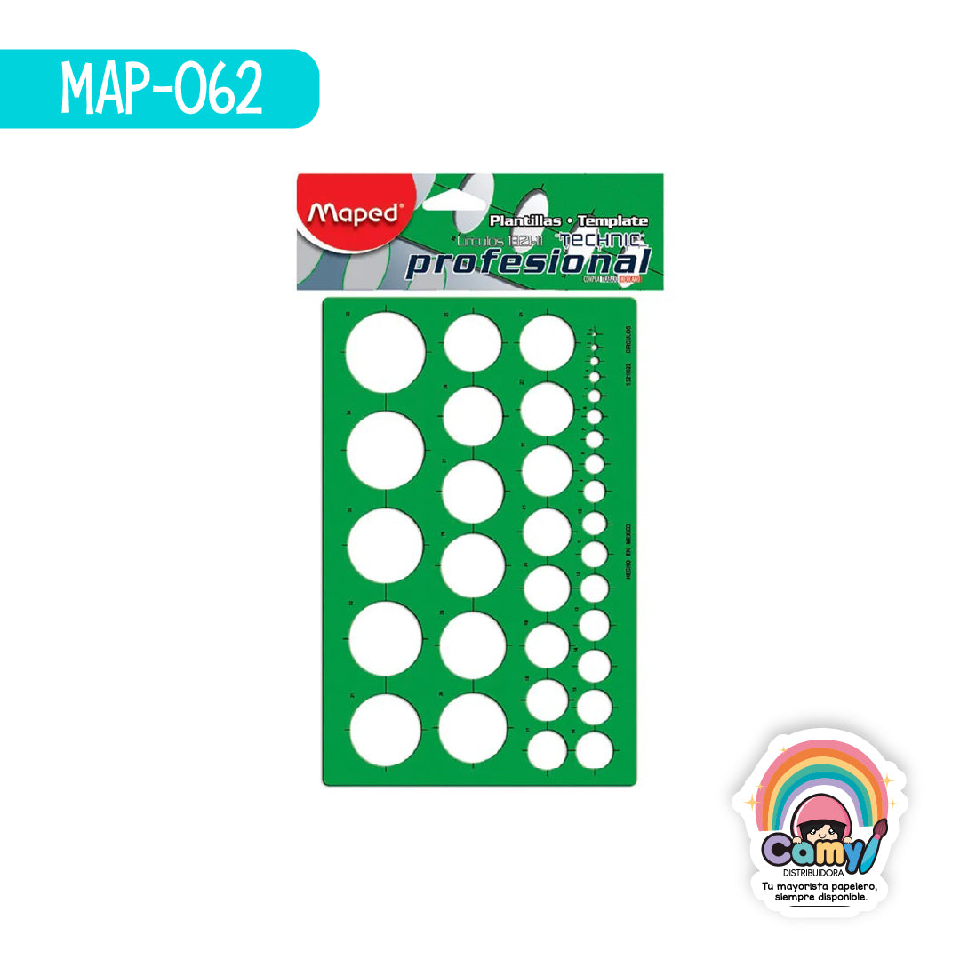 MAP-062 PLANTILLA TECH PRO CIRCULOS N.22 BLISTER MAPED