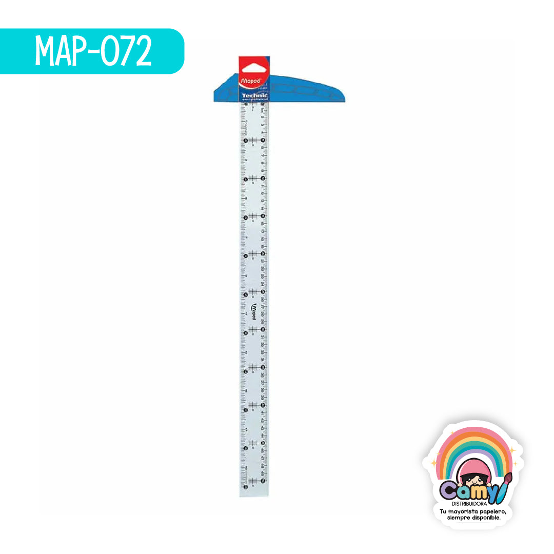 MAP-072 REGLA T ACRI TRANSPARENTE C/G F 60 CMS MAPED