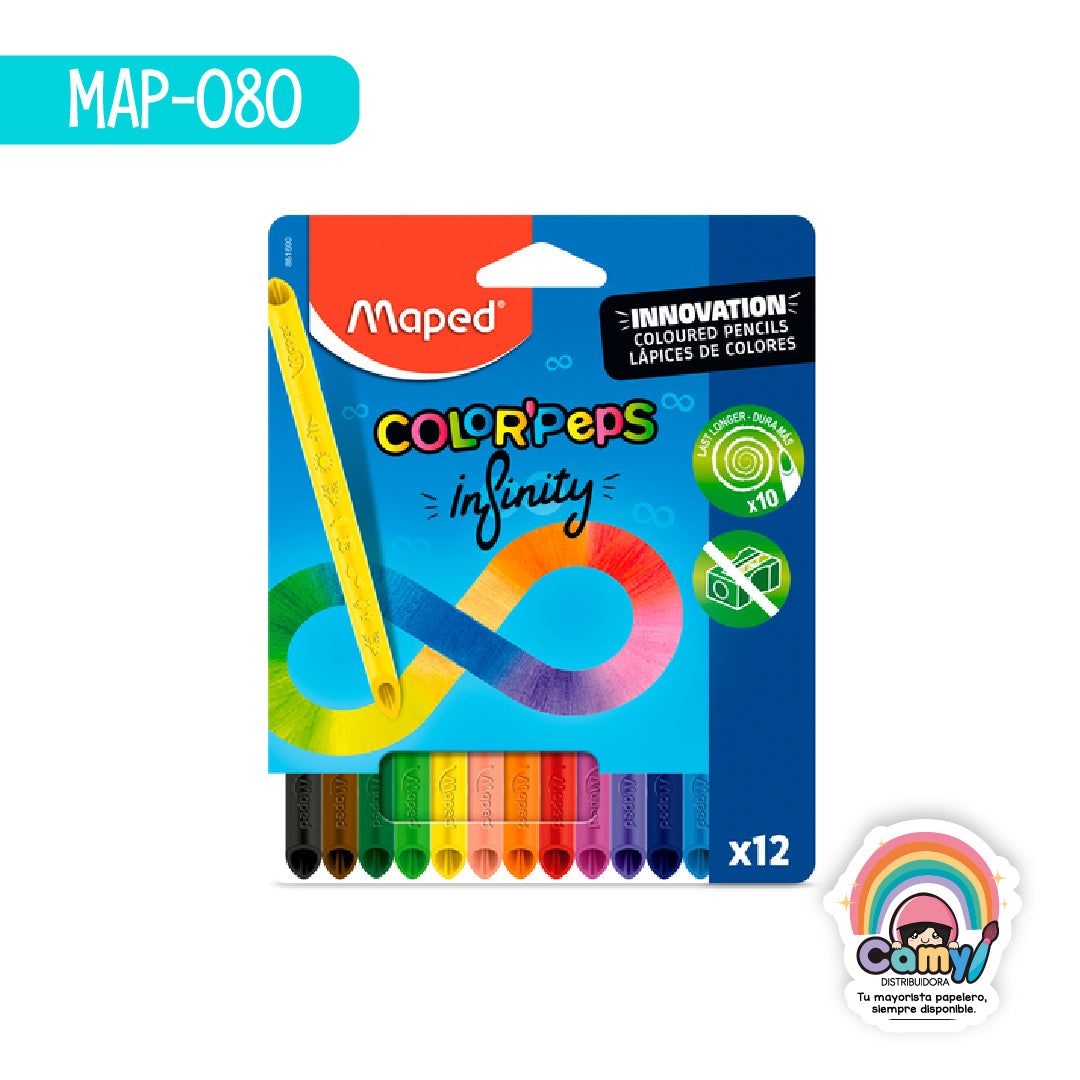 MAP-080 LAPICES COLORPEPS INFINITY X12 MAPED