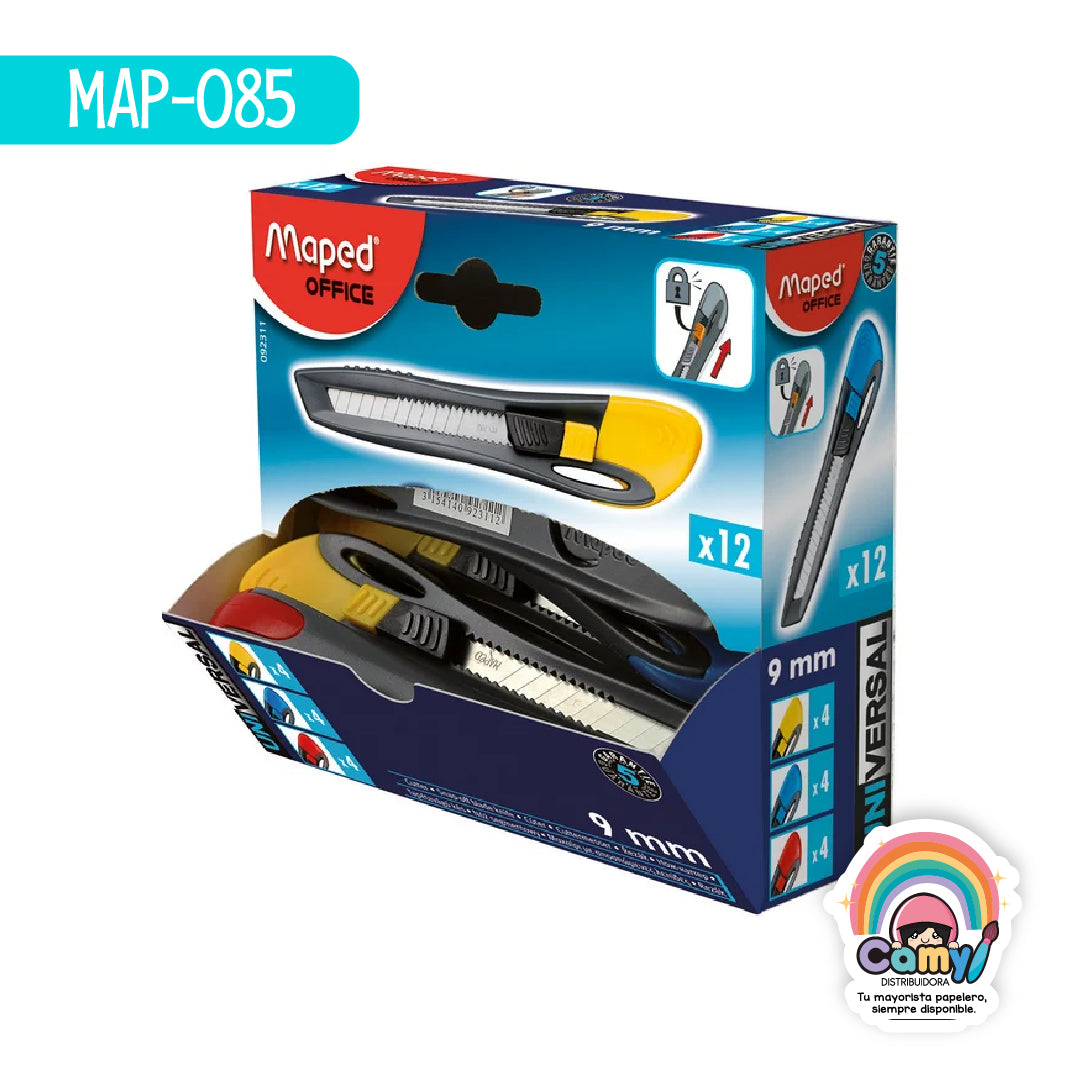 MAP-085 CUTTER UNIVERSAL PLAST 9MM CAJA X12 MAPED