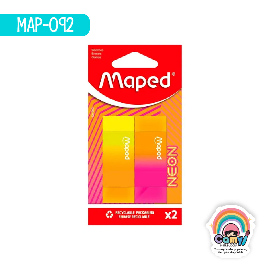 MAP-092 GOMAS NEON BLISTER X2 MAPED