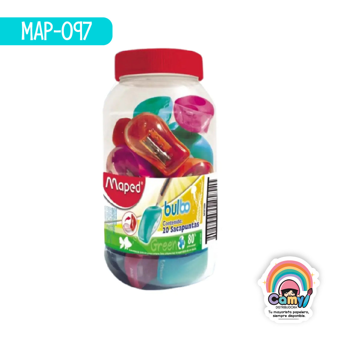 MAP-097 SACAPUNTAS BULBO 1ORIF BOTE X20 MAPED