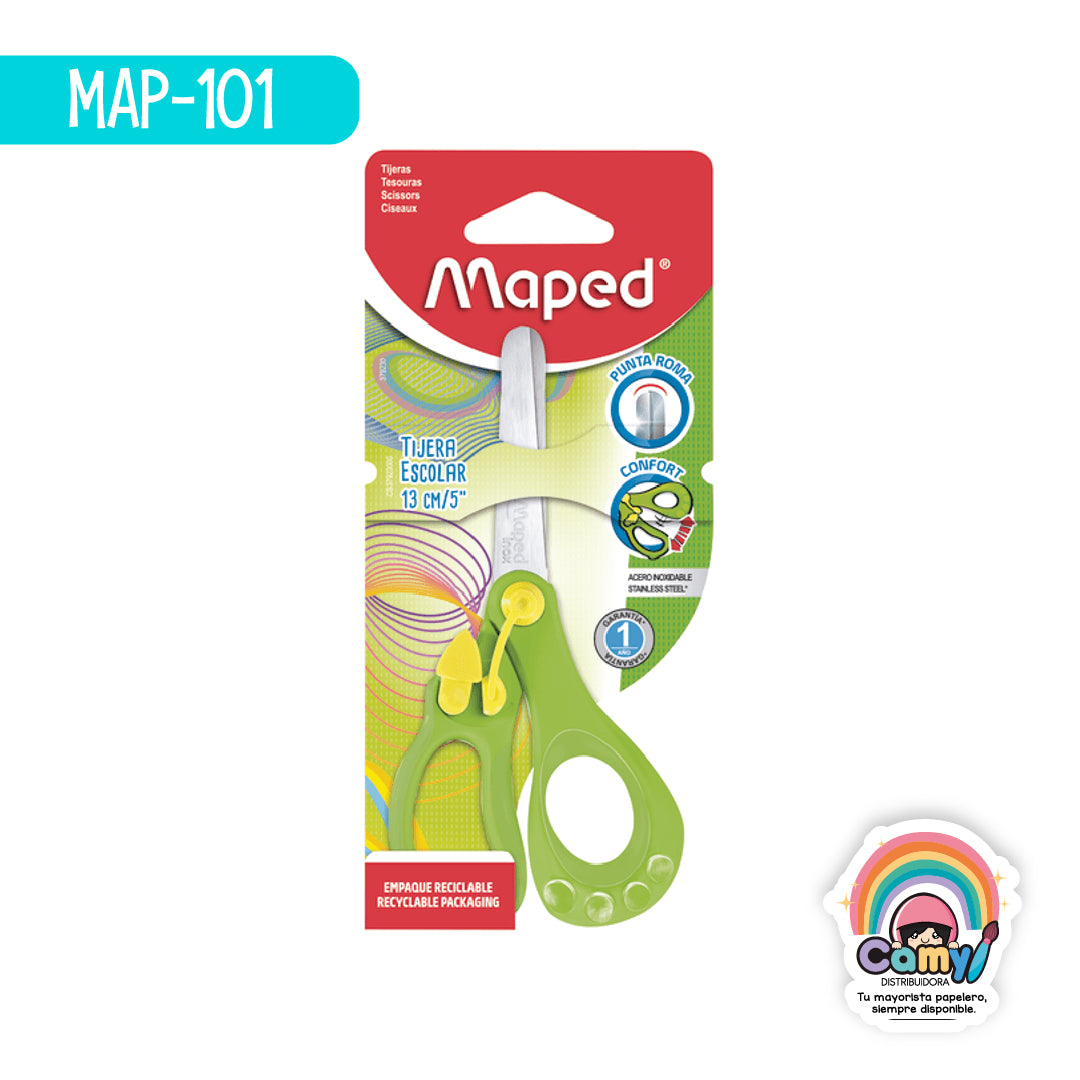 MAP-101 TIJERA ESCOLAR MÁGICA 13CM ECO PACK. MAPED