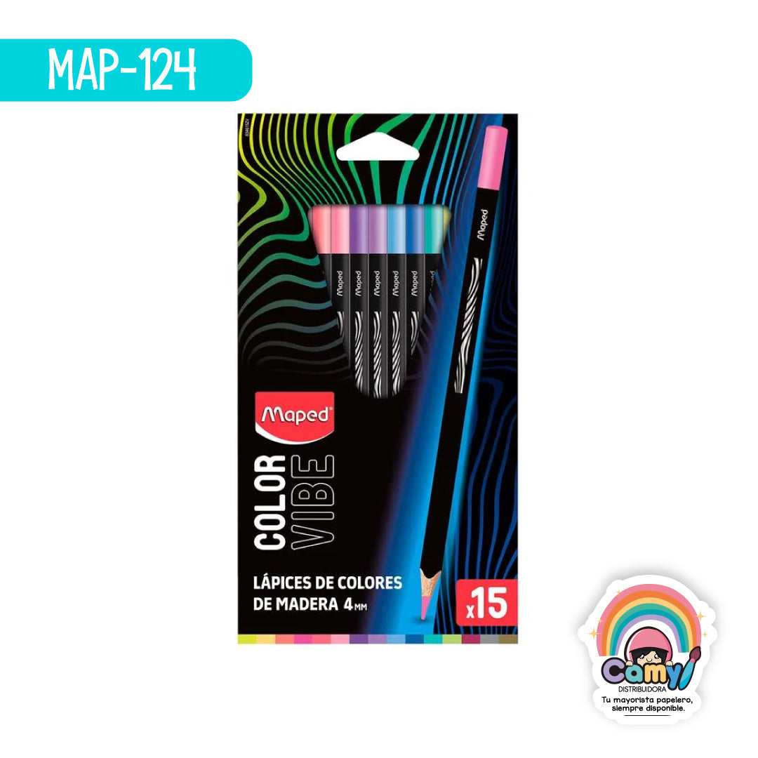 MAP-124 LAPICES MAPED COLOR VIBE X15 CAJA