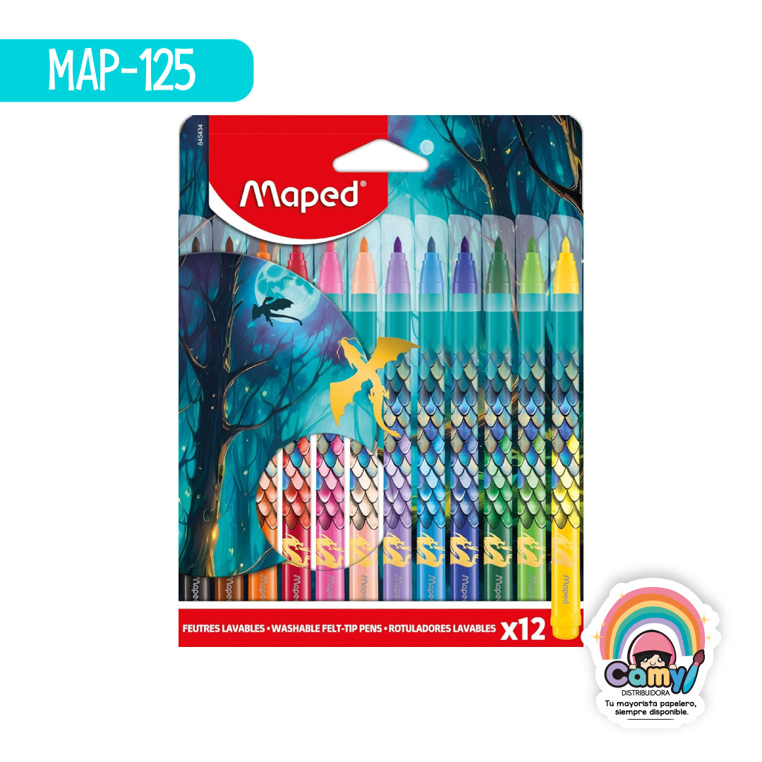 MAP-125 ROTULADORES MAPED DRAGON X12 CAJA