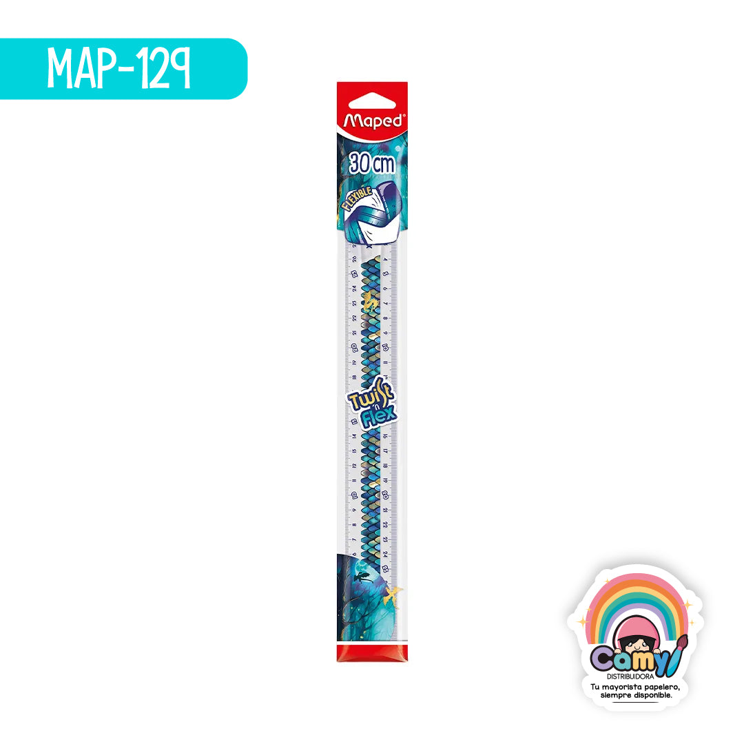 MAP-129 REGLA MAPED DRAGON TWISTNFLEX 30CM BOLSA