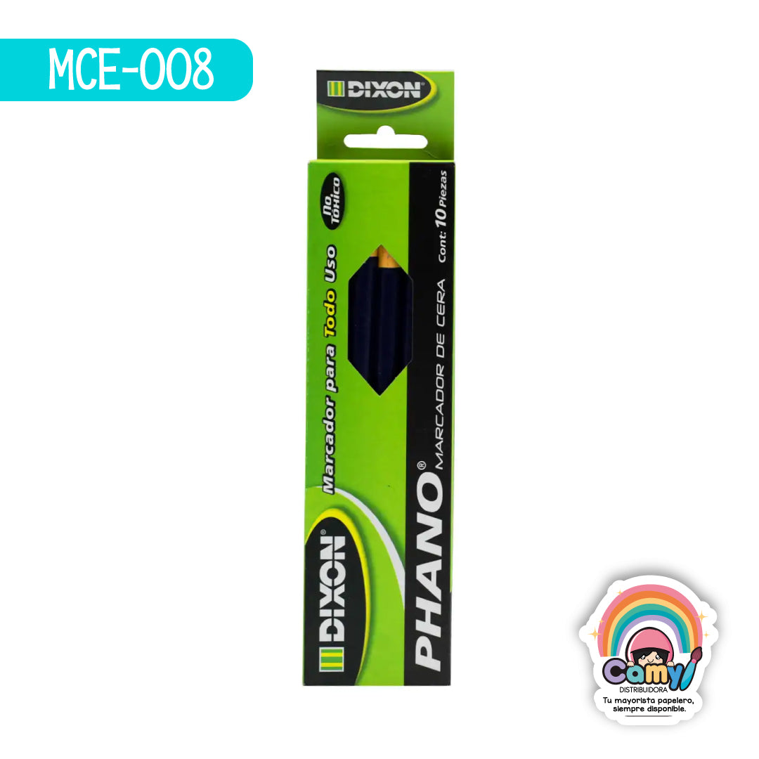 MCE-008 MARCADOR DE CERA PHANO C/10 AZ DIXON