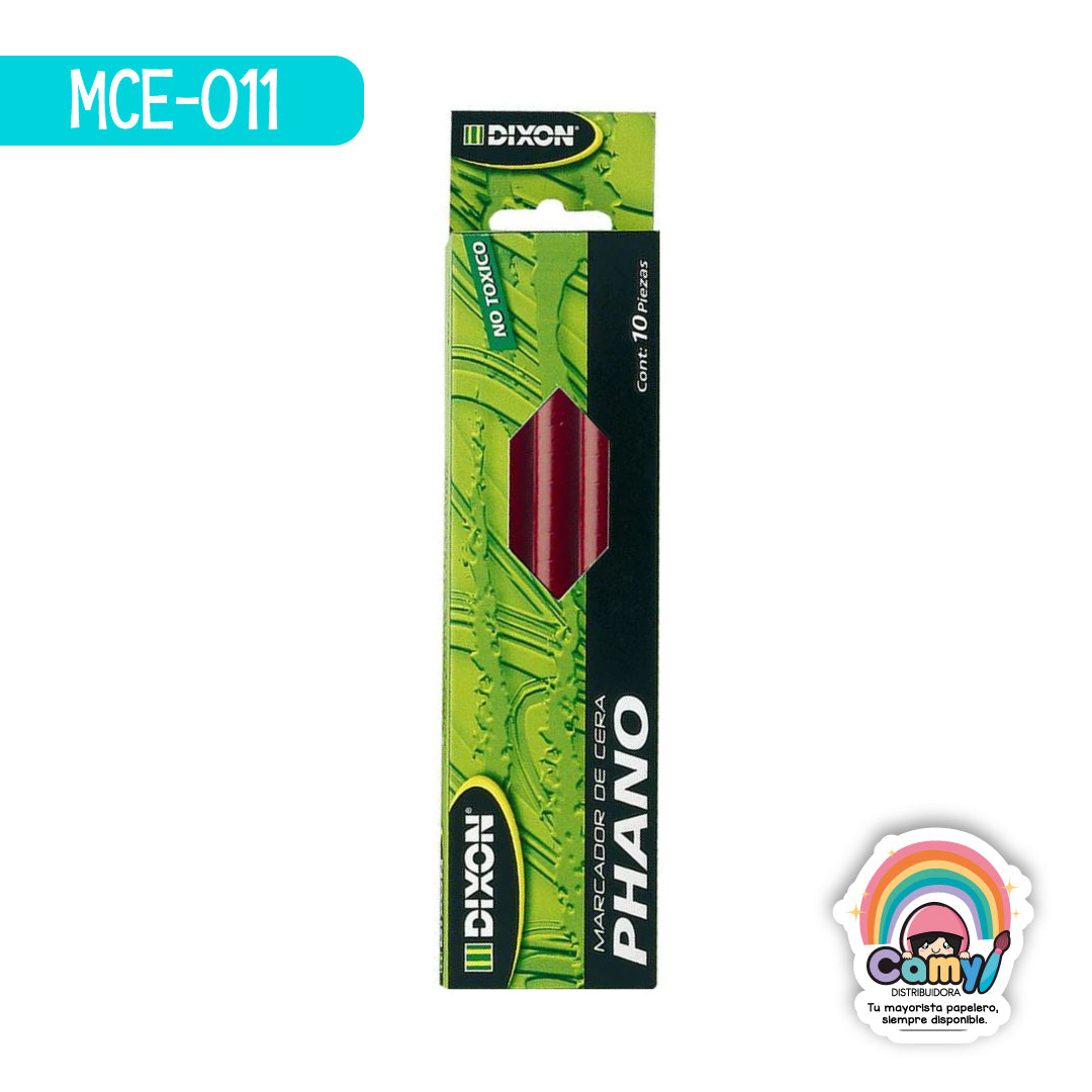 MCE-011 MARCADOR DE CERA PHANO C/10 RJ DIXON