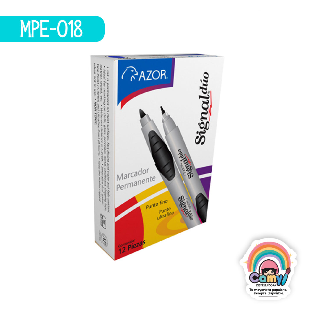 MPE-018 MARC PERM SIGNAL DUO NEGRO C/12 AZOR