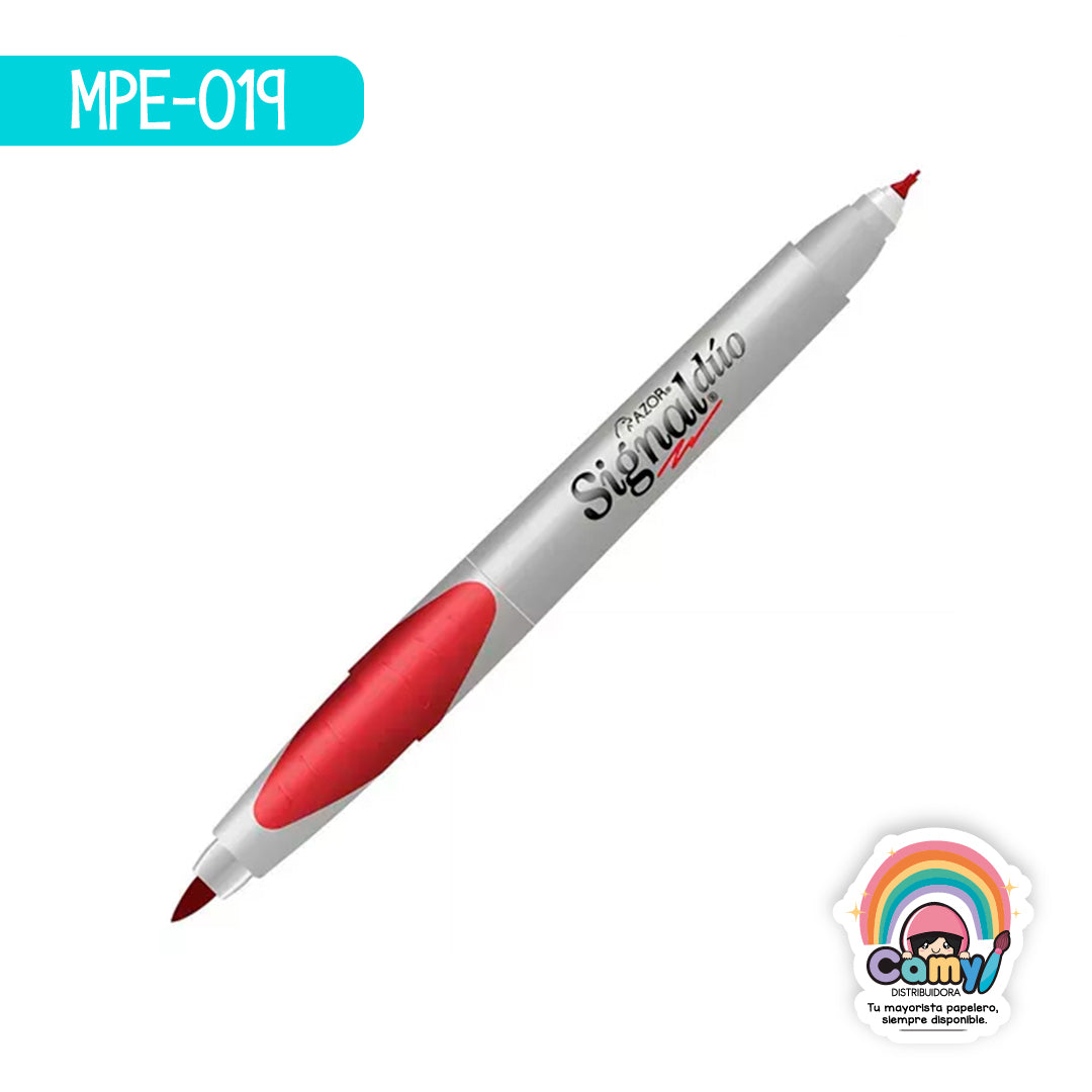 MPE-019 MARC PERM SIGNAL DUO ROJO C/12 AZOR