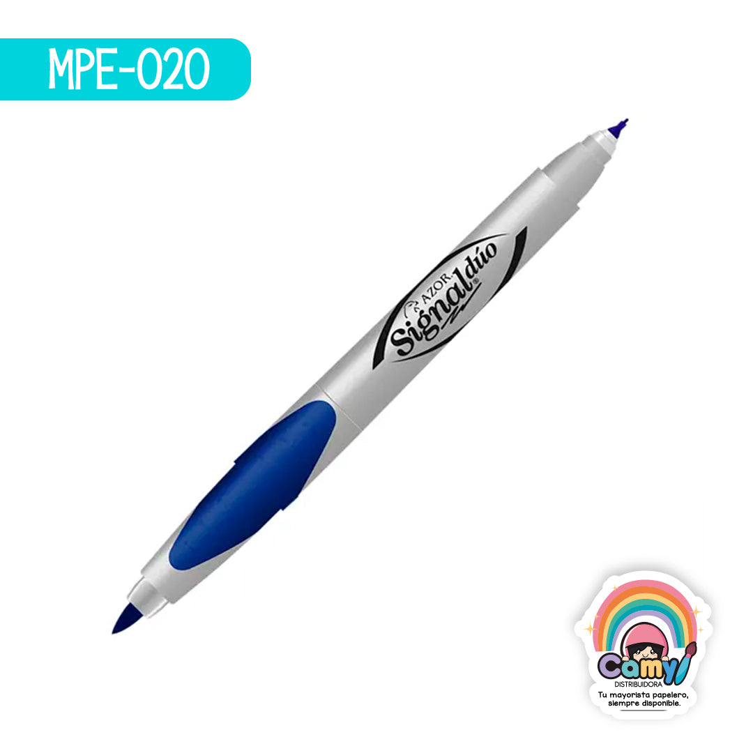 MPE-020 MARC PERM SIGNAL DUO AZUL C/12 AZOR