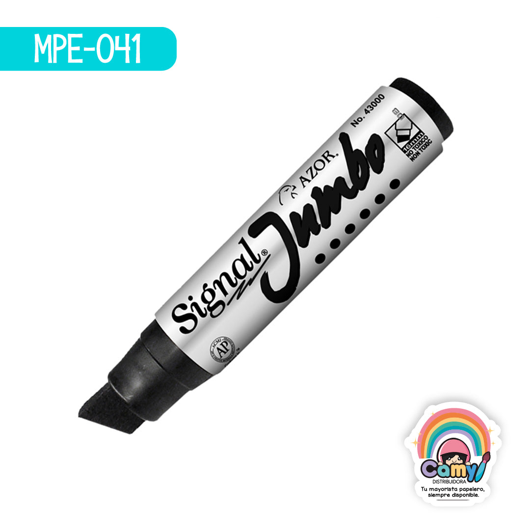MPE-041 MARCADOR PERMANENTE SIGNAL JUMBO NEGRO AZOR