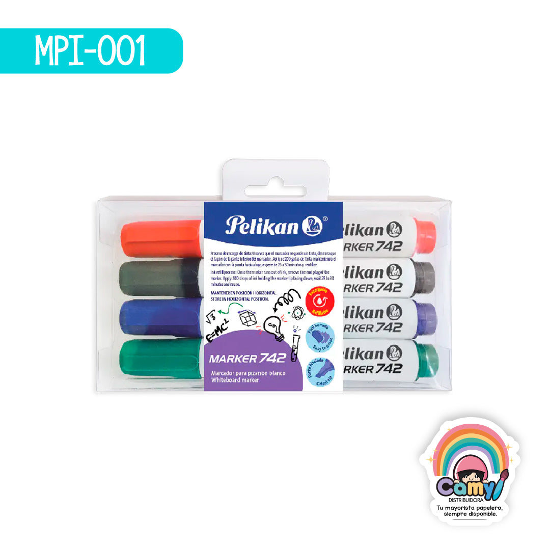 MPI-001 FLASH MARKER 742 C/4 COL. PELIKAN