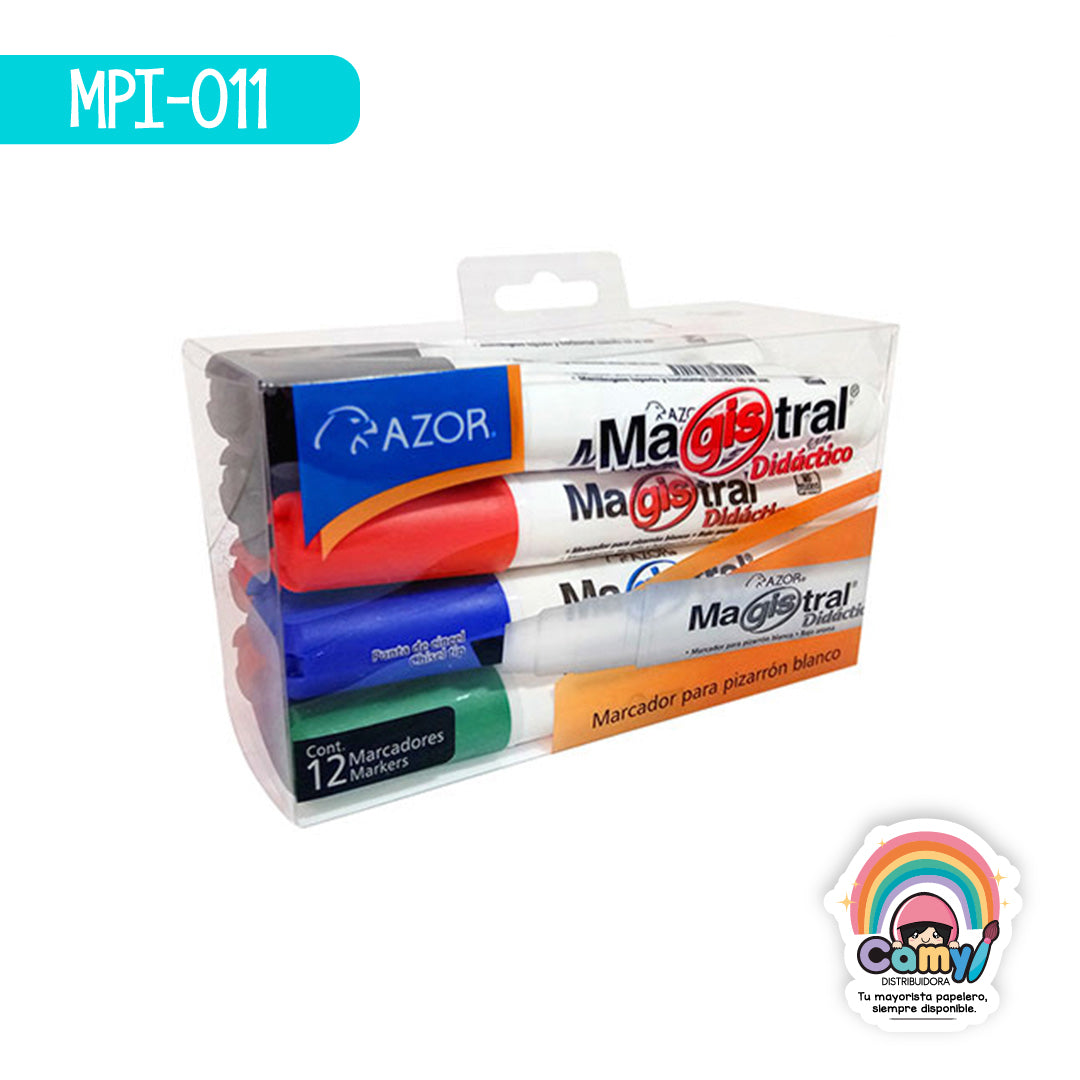 MPI-011 MAGISTRAL DIDACTICO CAJA C/12 (5NGO3AZ3RJ1VDE) AZOR