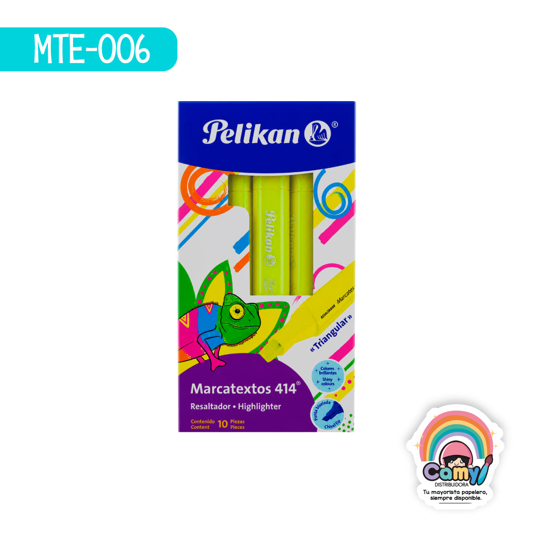 MTE-006 MARCATEXTOS 414 TRIANG AM C/10 PELIKAN
