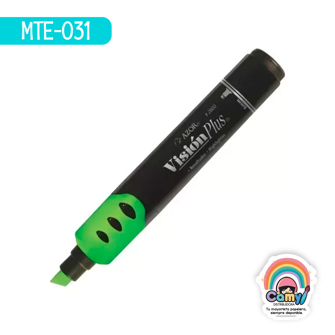 MTE-031 MARCATEXTOS VISION PLUS AZOR C/12 VERDE