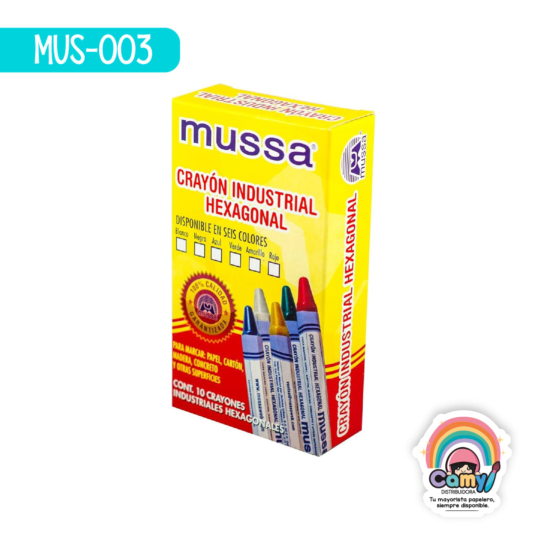 MUS-003 CRAYON HEXAGONAL INDUSTRIAL MUSSA C/10