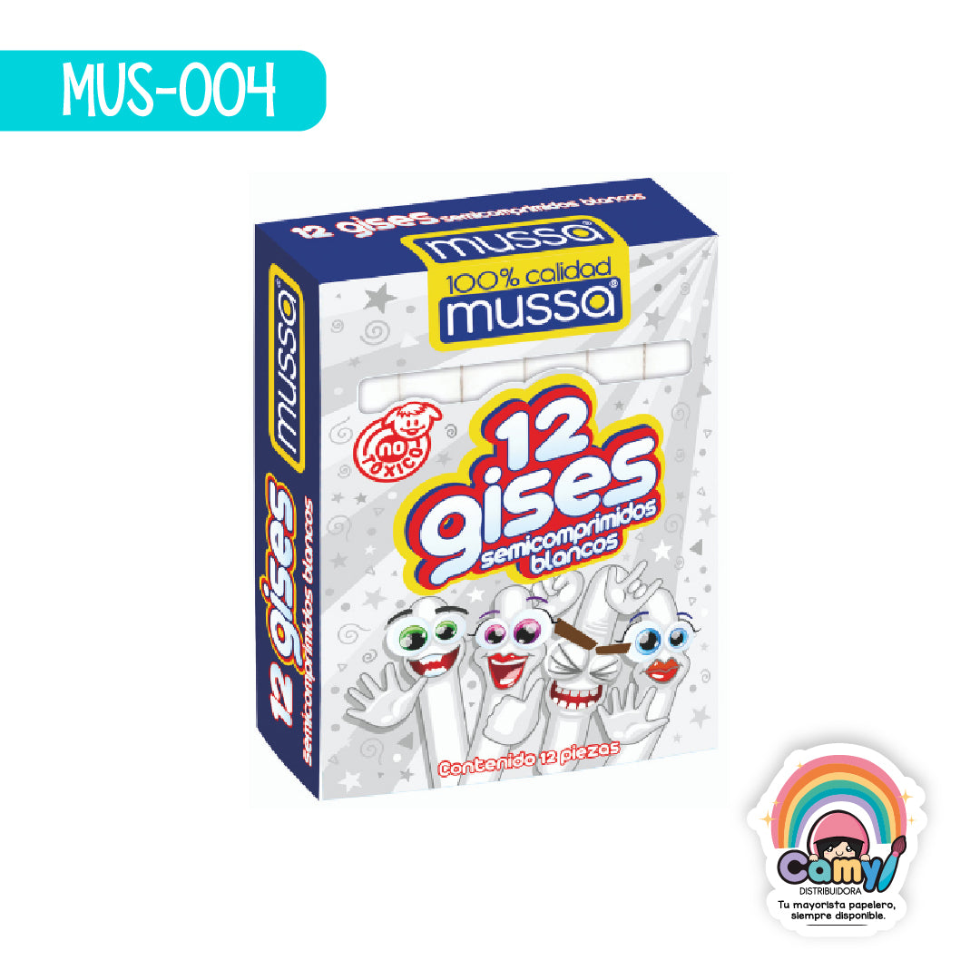 MUS-004 GISES MUSSA SEMICOMPRIMIDO BLANCO DE C/12