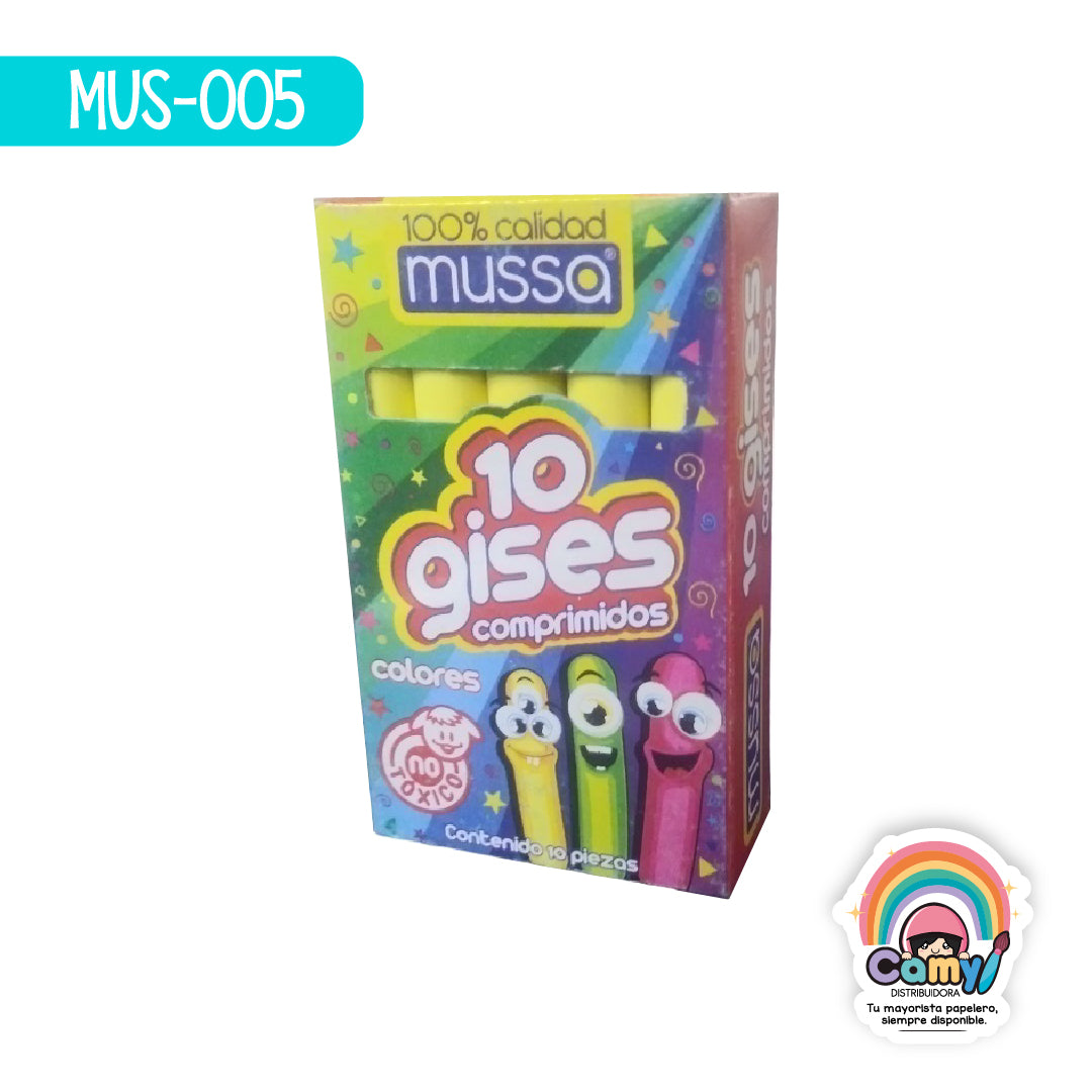 MUS-005 GISES MUSSA COMPRIMIDO  DE COLORES DE C/10